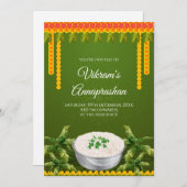 Digital Annaprashan nodigt Rice feeding uit Kaart (Voorkant / Achterkant)