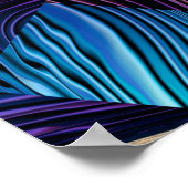 Digital art abstract pattern. Abstract blue image Poster (Hoek)