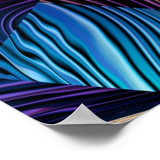 Digital art abstract pattern. Abstract blue image Poster (Hoek)
