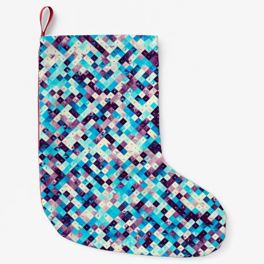 Digital art abstract pattern. Abstract geometric i Kleine Kerstsok (Voorkant)