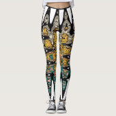 digital art birds leggings (Voorkant)