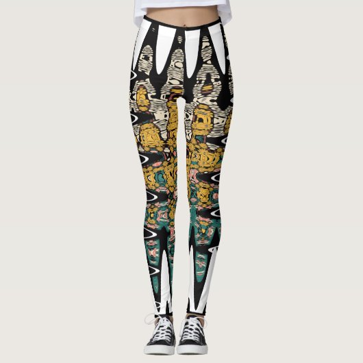 digital art birds leggings (Voorkant)