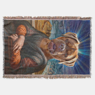 Digital ART - BULLDOG MONA LISA Deken