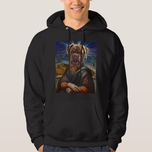 Digital ART - BULLDOG MONA LISA Hoodie (Voorkant)