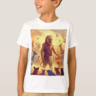🦁 Digital Art Character Design - Koning Leeuw. T-shirt