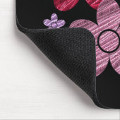 Digital Art Floral Explosion on Black Mousepad Muismat (Hoek)