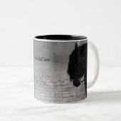 Digital Art Friesian Horse Tweekleurige Koffiemok (Voorkant rechts)