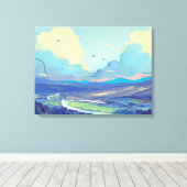Digital Art Premium Wrapped Canvas (gloss) Afdruk (Insitu (Houten vloer))