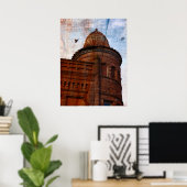 Digital Art Rust Building Poster (Thuiskantoor)
