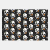 Digital Art Skull en Monarch Butterfly Inpakpapier Vel (Voorkant 2)