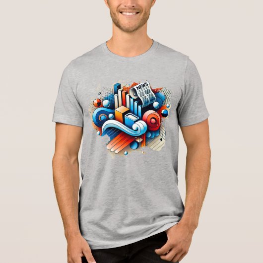 Digital Art T-shirt - Chromatische energie (Voorkant)