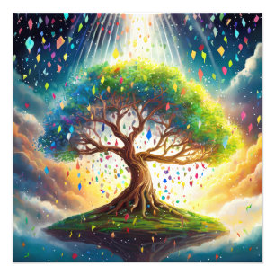 Digital Art Tree of Life Foto Afdruk