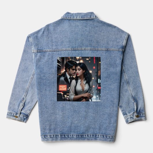 Digital Art Vrouwen Denim Jas Perfect Fit Jacket (Achterkant)