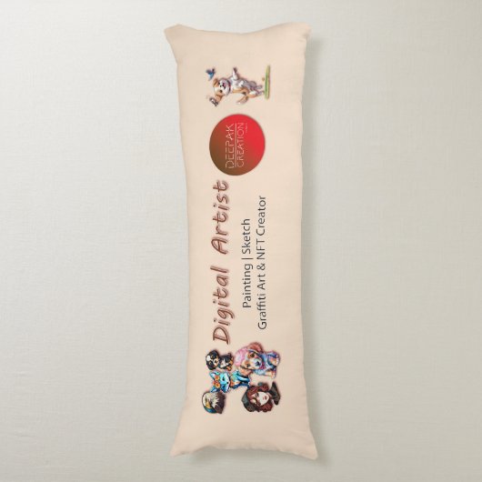 Digital Artist Bed & Body Kussens (Voorkant Verticaal)