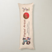 Digital Artist Bed & Body Kussens (Achterkant (Verticaal))