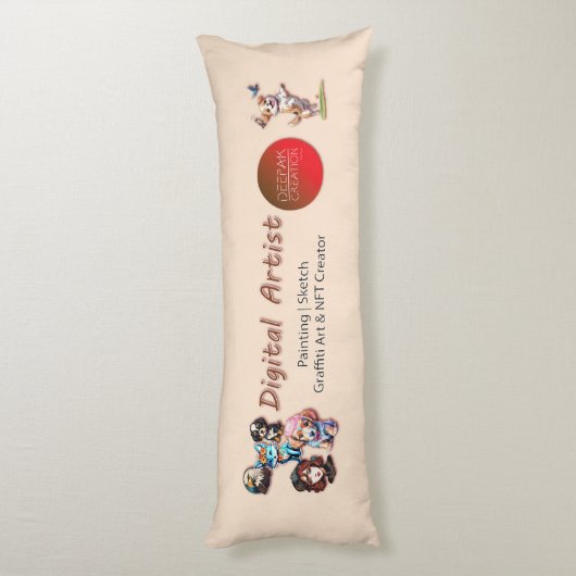 Digital Artist Bed & Body Kussens (Achterkant (Verticaal))