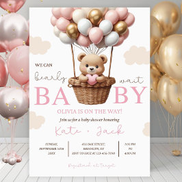 Digital Baby Girl Shower Invitation Template, Edit Kaart