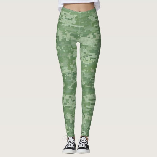 Digital Bamboo Camo Leggings (Voorkant)