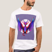 "Digital Bat Bird Design – Omarm moderne kunst T-shirt (Voorkant)