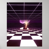 Digital Birth [synthwave aesthetics] Poster (Voorkant)