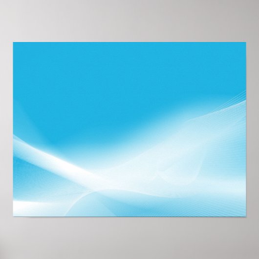 DIGITAL BLUE SKY WHITE CLOUDS SWIRLS RANDOM POSTER (Voorkant)