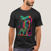 Digital Bones  Skeleton in Arcade Machine EDM Desi T-shirt (Voorkant)