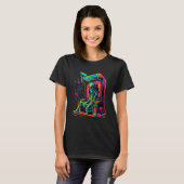 Digital Bones  Skeleton in Arcade Machine EDM Desi T-shirt (Voorkant volledig)