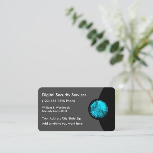Digital Business Security Services Visitekaartje (Staand voorkant)