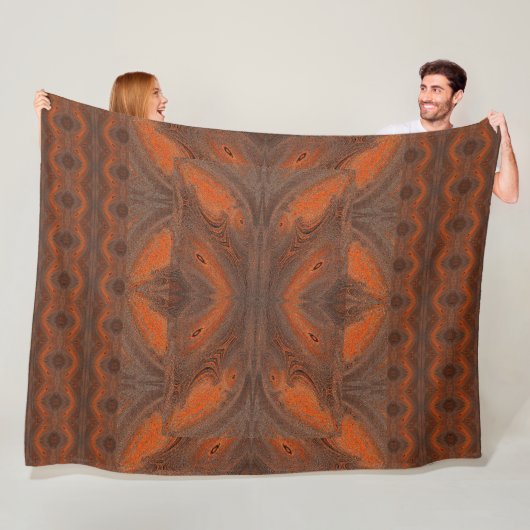 Digital Butterfly Gold Fleece Deken (In situ)