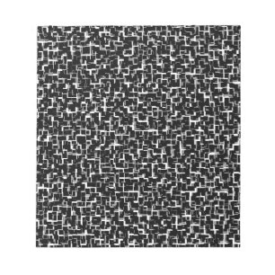 Digital Camo Black White Grey Gray Pattern Notitieblok