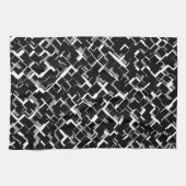 Digital Camo Black White Grey Pattern Theedoek (Horizontaal)