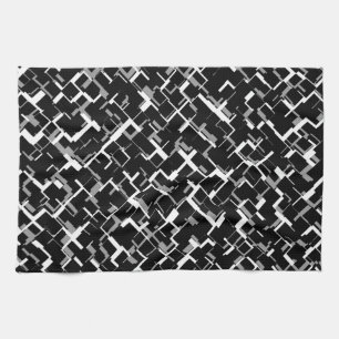 Digital Camo Black White Grey Pattern Theedoek