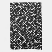 Digital Camo Black White Grey Pattern Theedoek (Verticaal)