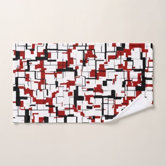 Digital Camo Black White Pattern Bad Handdoek (Handdoek)