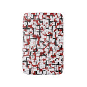 Digital Camo Black White Pattern Badmat (Voorkant Verticaal)