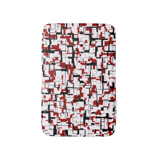 Digital Camo Black White Pattern Badmat (Voorkant Verticaal)