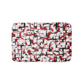 Digital Camo Black White Pattern Badmat (Voorkant)