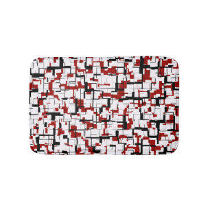 Digital Camo Black White Pattern Badmat