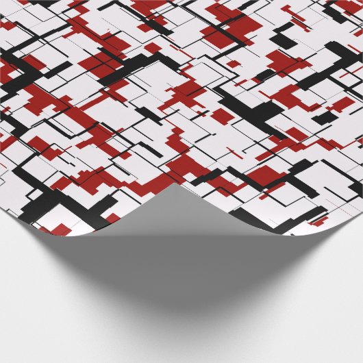 Digital Camo Black White Pattern Cadeaupapier (Hoek)