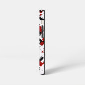 Digital Camo Black White Pattern iPhone Hoesje (Linkerkant)