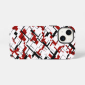 Digital Camo Black White Pattern iPhone Hoesje (Achterkant horizontaal)