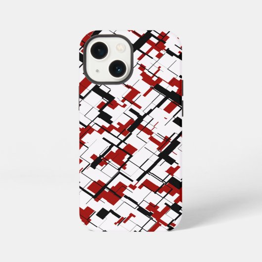 Digital Camo Black White Pattern iPhone Hoesje (Achterkant)