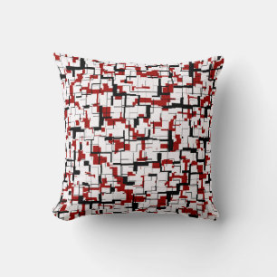Digital Camo Black White Pattern Kussen