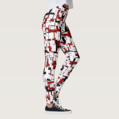 Digital Camo Black White Pattern Leggings (Rechts)