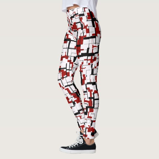 Digital Camo Black White Pattern Leggings (Links)