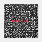 Digital Camo Black White Pattern Magneet (Voorkant)