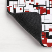 Digital Camo Black White Pattern Muismat (Hoek)