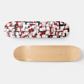 Digital Camo Black White Pattern Persoonlijk Skateboard (Horizontaal)