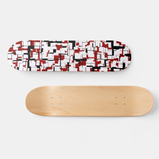 Digital Camo Black White Pattern Persoonlijk Skateboard (Horizontaal)