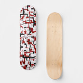 Digital Camo Black White Pattern Persoonlijk Skateboard (Voorkant)